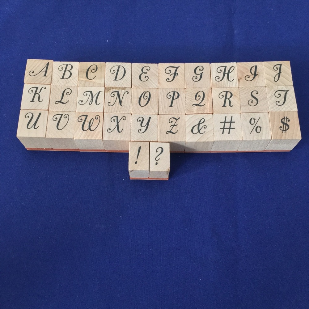 Cursive Script Alphabet Stamp Set